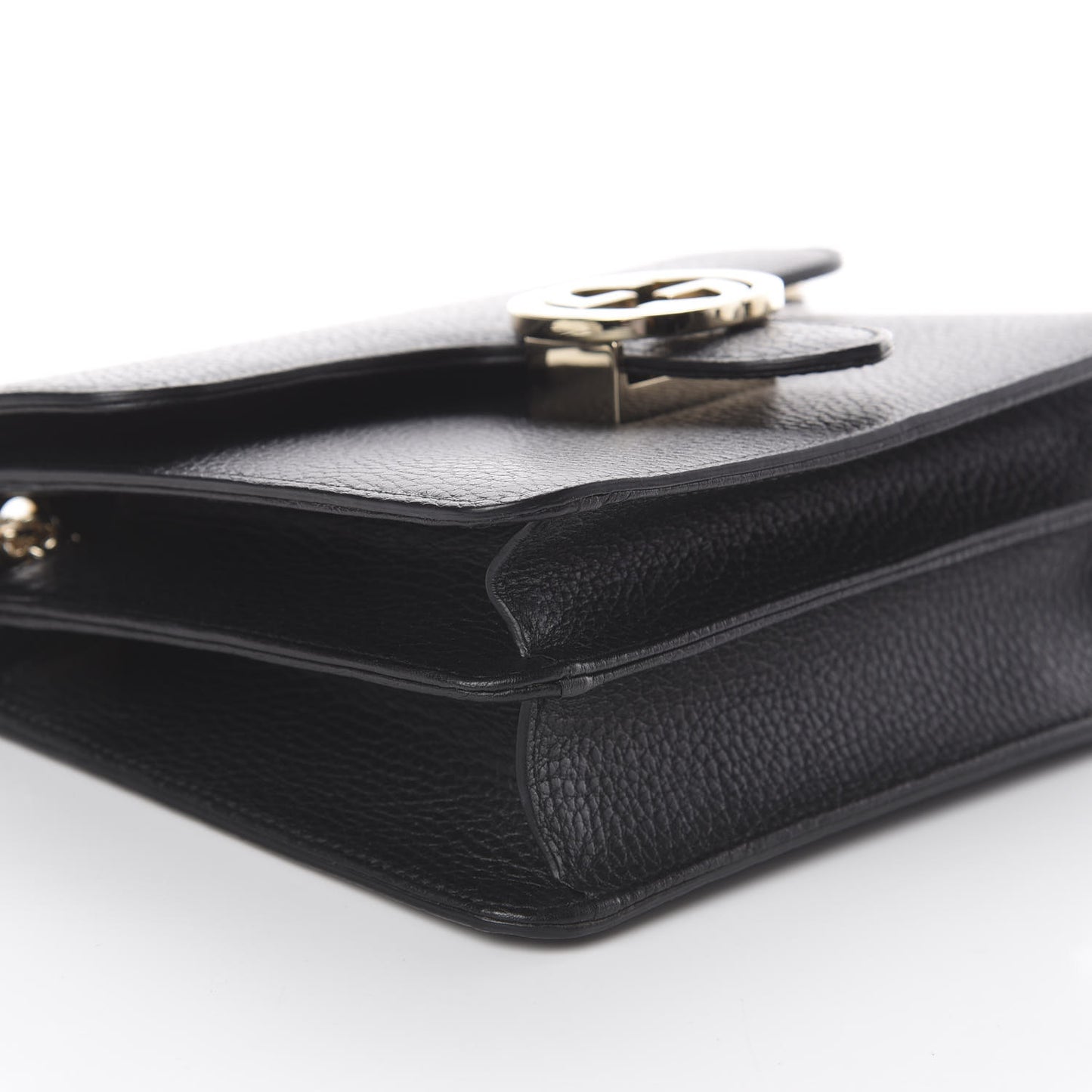 Dollar Calfskin Small Interlocking G Shoulder Bag Black