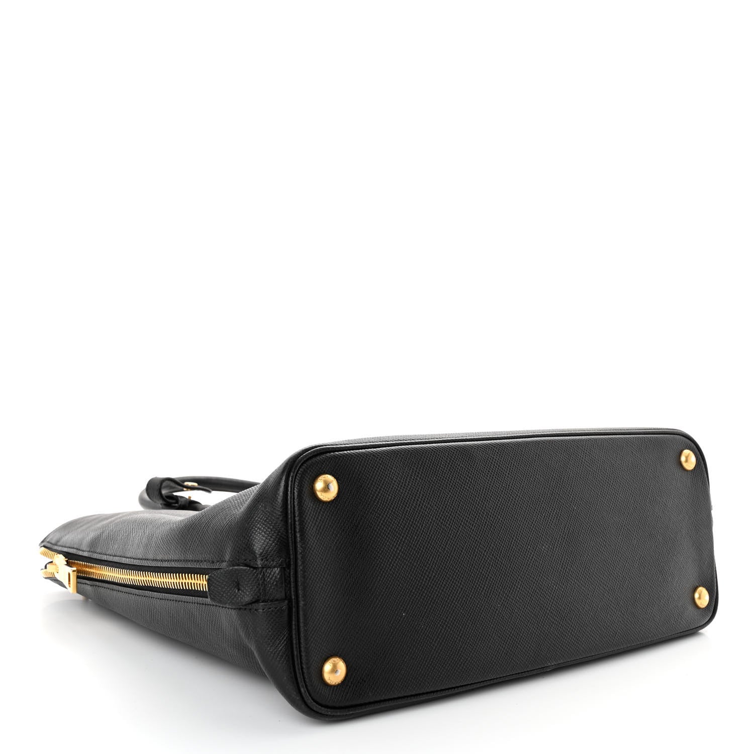 Prada Saffiano Metal Zip Tote Black 4 of 9