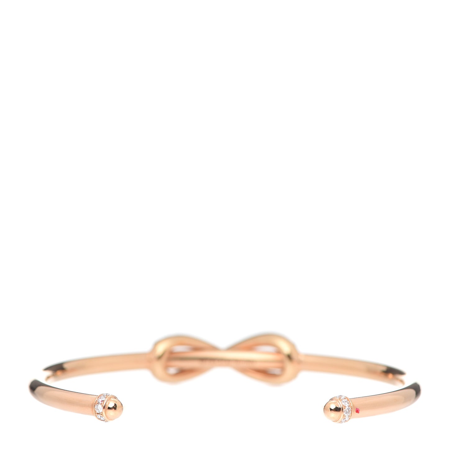18K Rose Gold Diamond Infinity Cuff Bracelet
