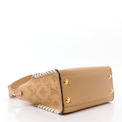 Louis Vuitton Calfskin Mahina Braided On My Side PM Arizona Brown 4 of 13