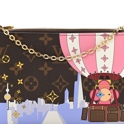 Louis Vuitton Monogram 2019 Christmas Animation Double Zip Pochette 8 of 10