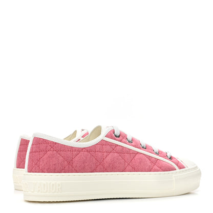 Christian Dior Canvas Walk 'N' Dior Low Top Sneakers 38 Taffy Pink 5 of 10