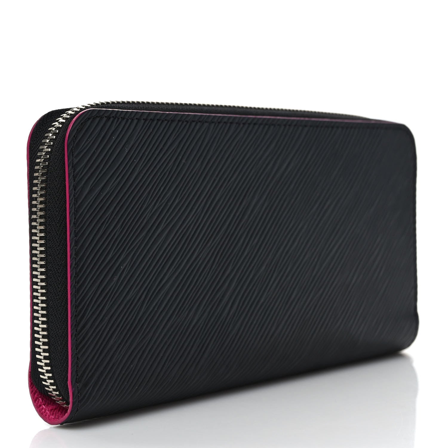 Louis Vuitton Epi Zippy Wallet Black Hot Pink 3 of 7