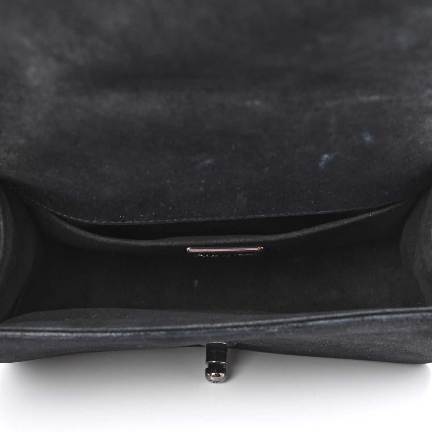 Patent Iridescent Calfskin Sequin Small Boy Flap Bag Black