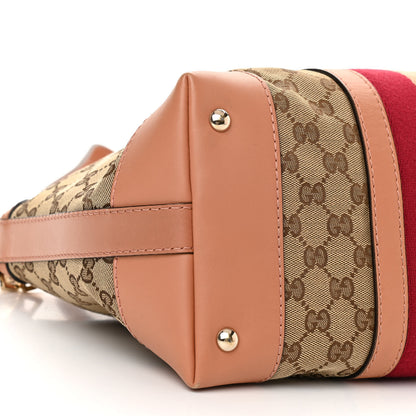 Gucci Monogram Vintage Web Medium Top Handle Bag Pink 9 of 11