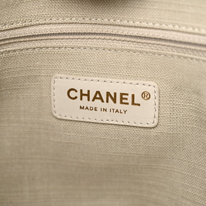 Chanel Mixed Fibers Small Deauville Tote Navy 6 of 16