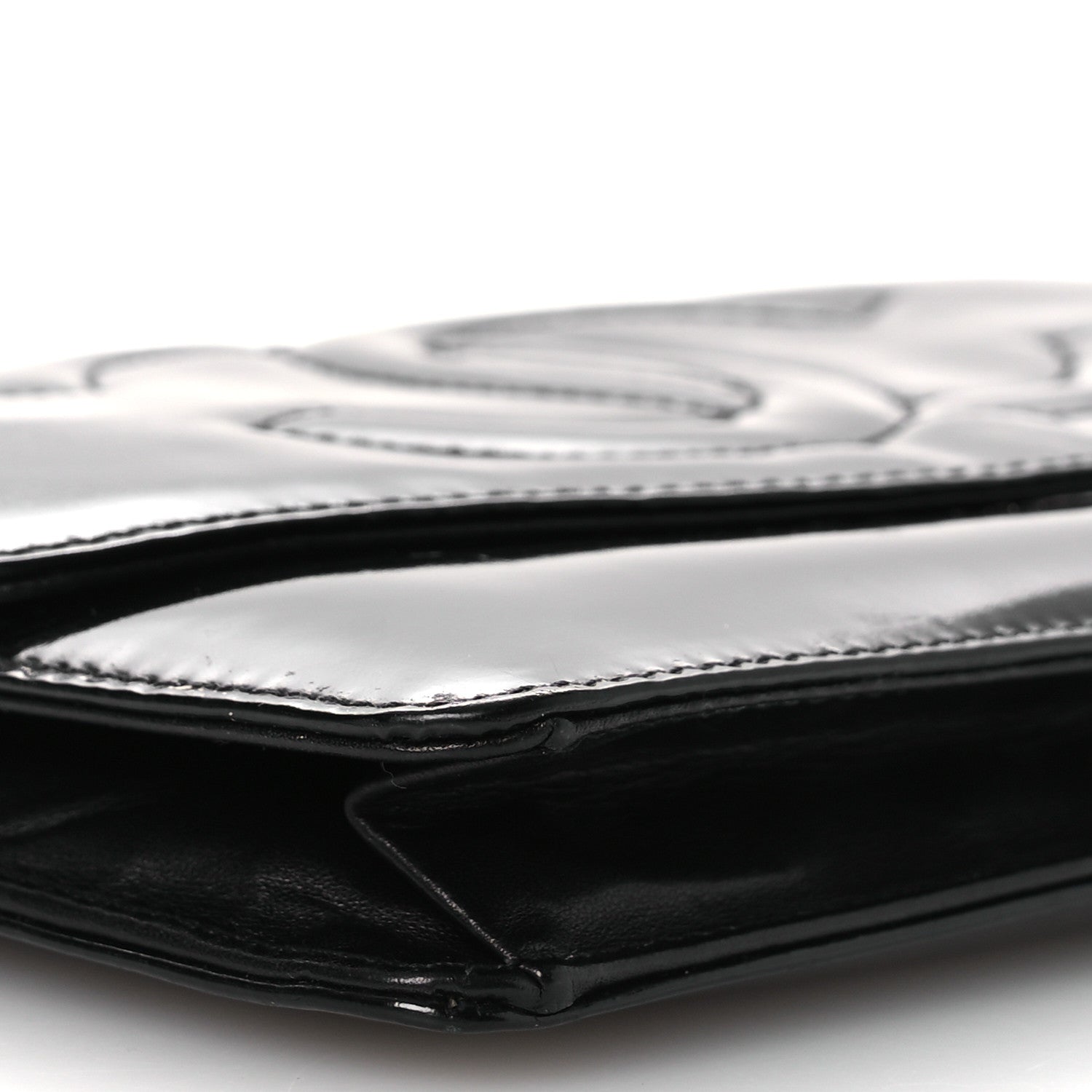 Chanel Patent Timeless CC Wallet On Chain WOC Black 10 of 16