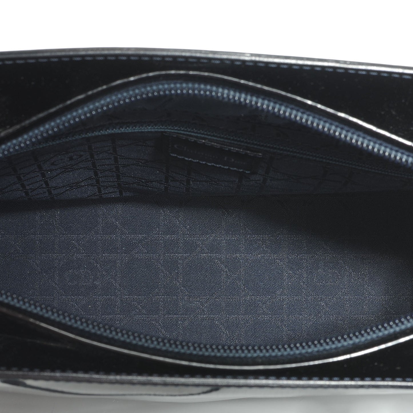 Patent Chrome Beaded Malice Tote Black