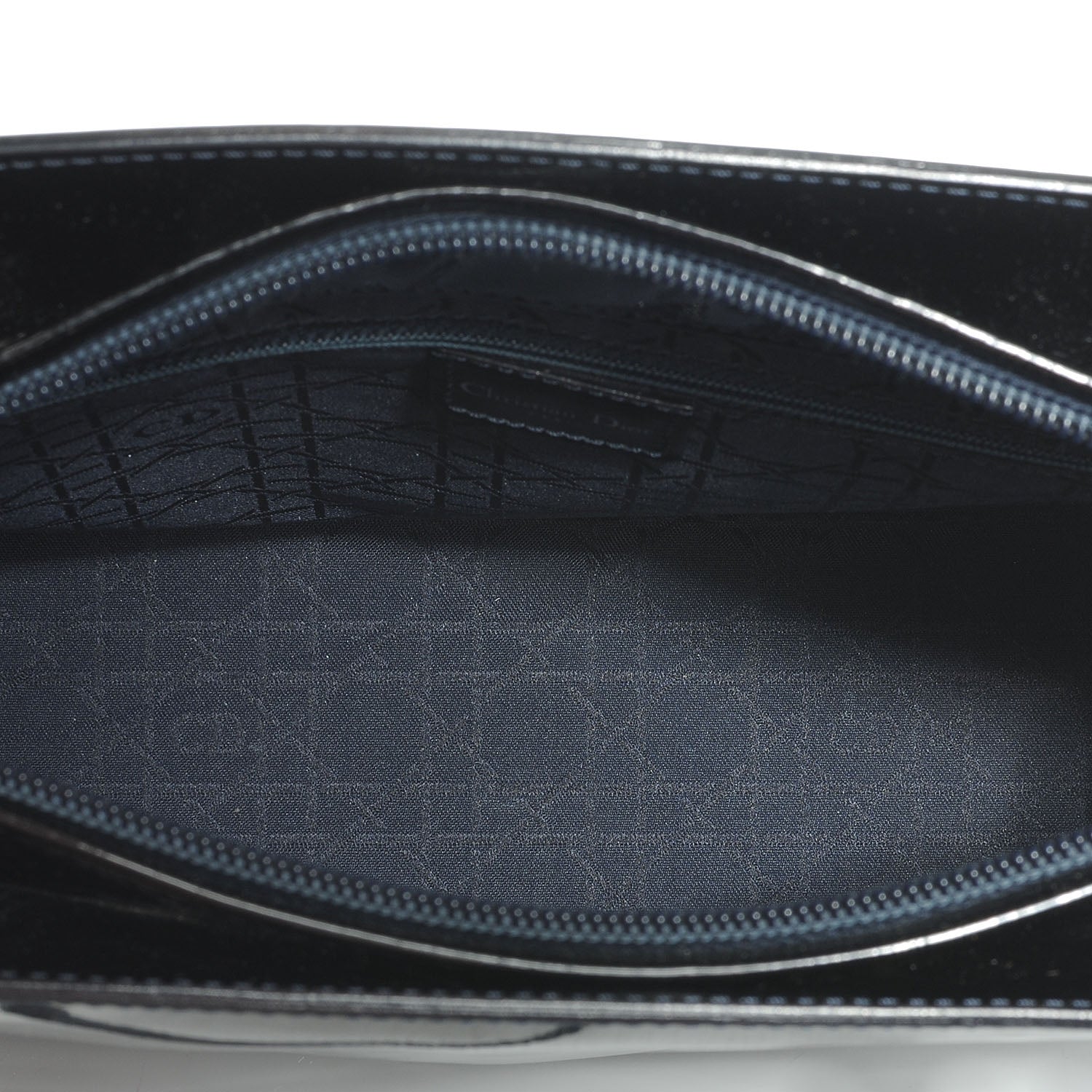 Christian Dior Patent Chrome Beaded Malice Tote Black 5 of 7