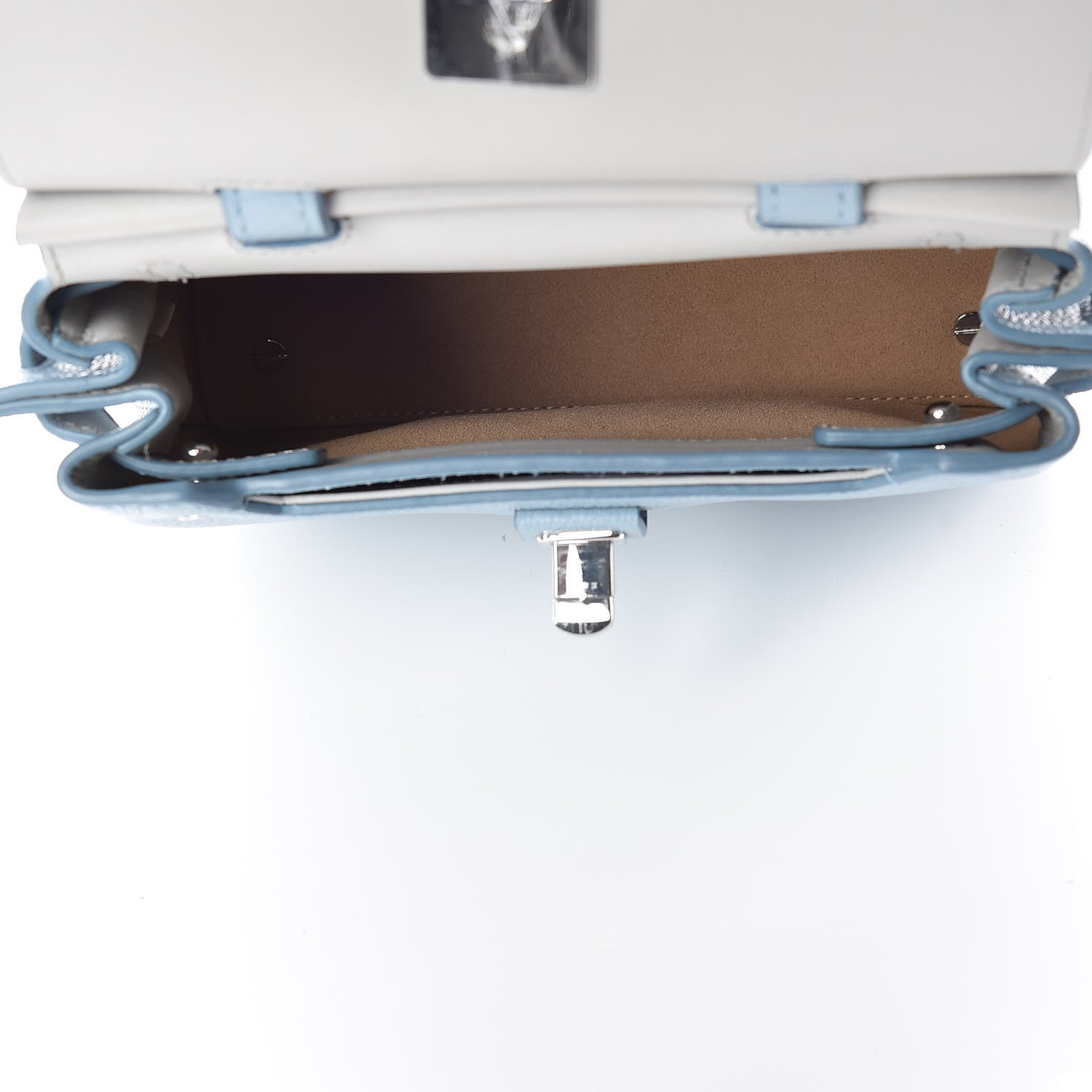MCM Grained Calfskin Small Milla Crossbody Sky Blue 5 of 9