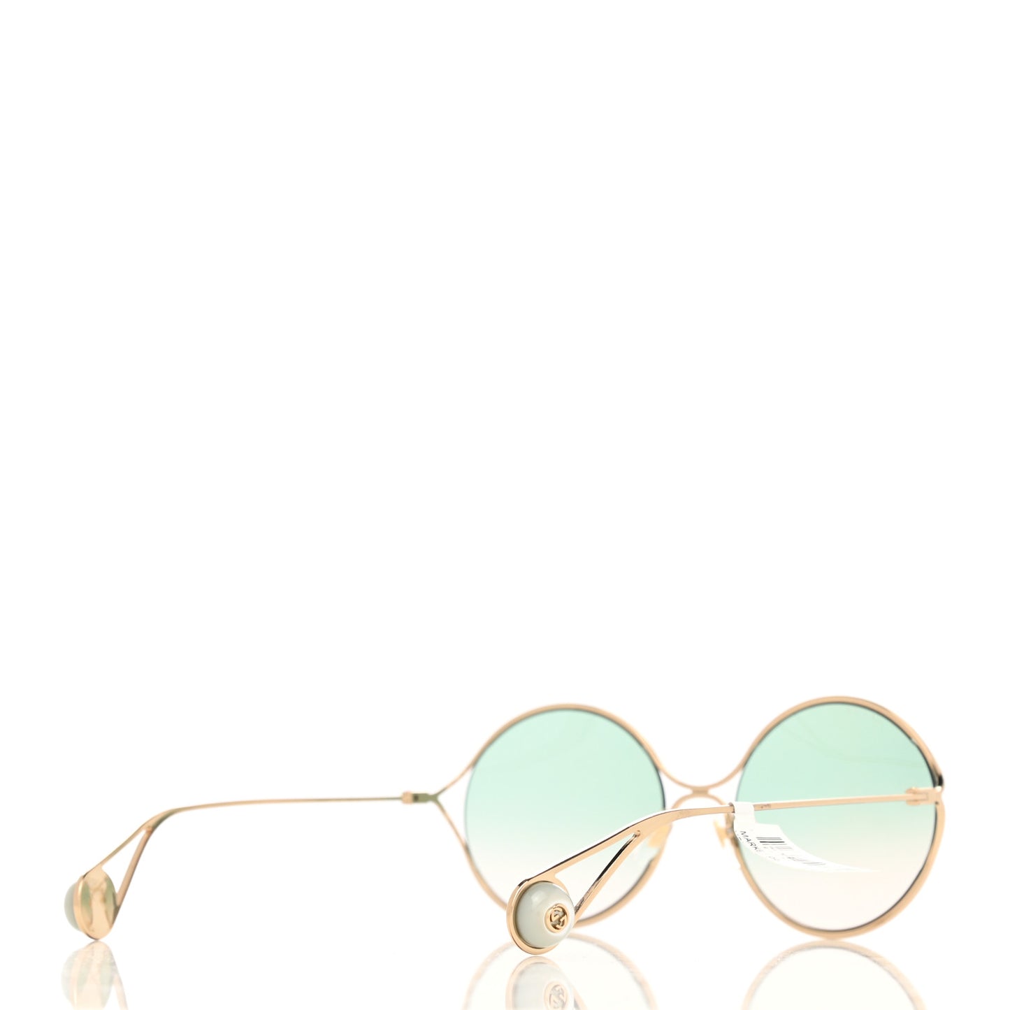 Round Pearl Tip Sunglasses GG0253S Gold