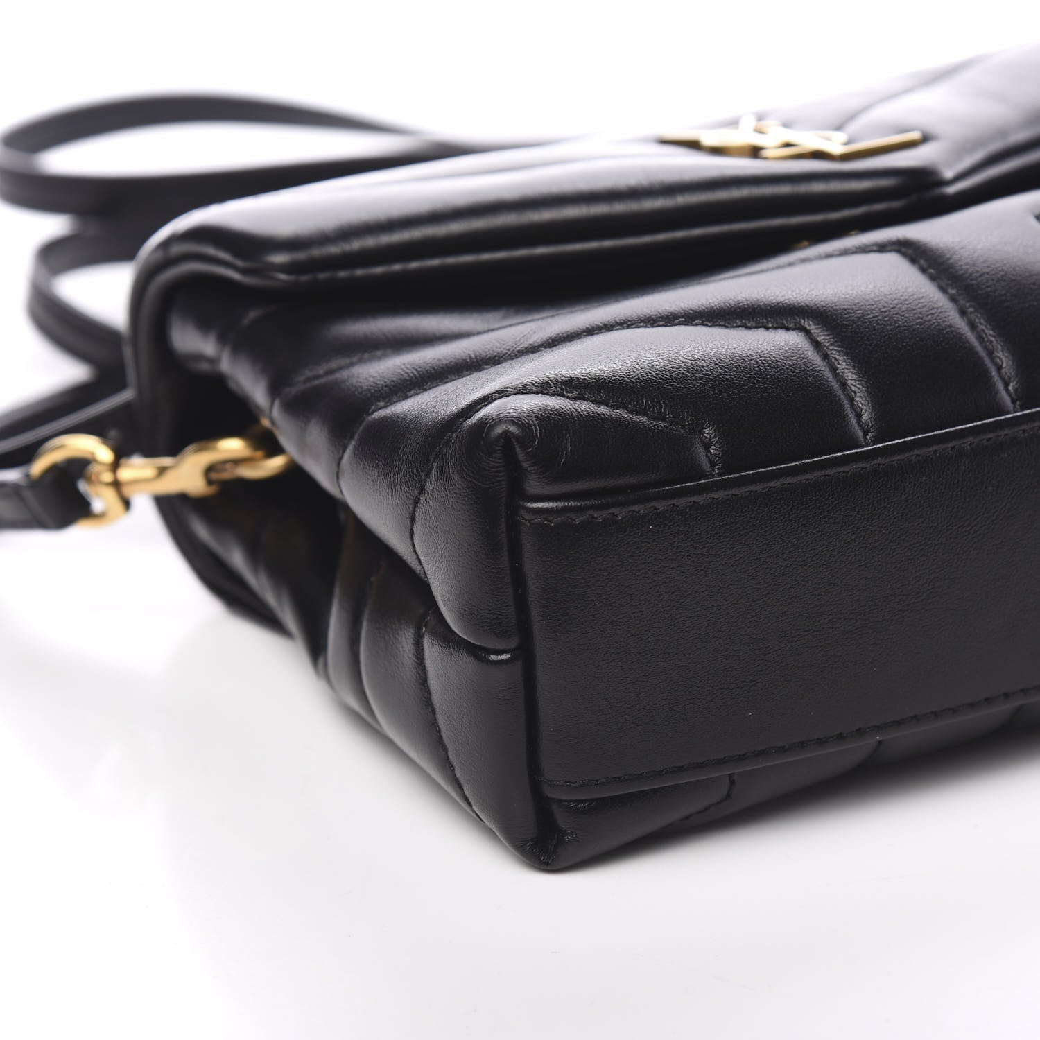 Saint Laurent Calfskin Y Quilted Monogram Toy Loulou Crossbody Bag Black 8 of 10