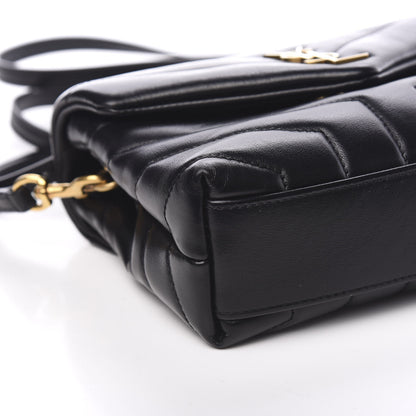 Saint Laurent Calfskin Y Quilted Monogram Toy Loulou Crossbody Bag Black 8 of 10