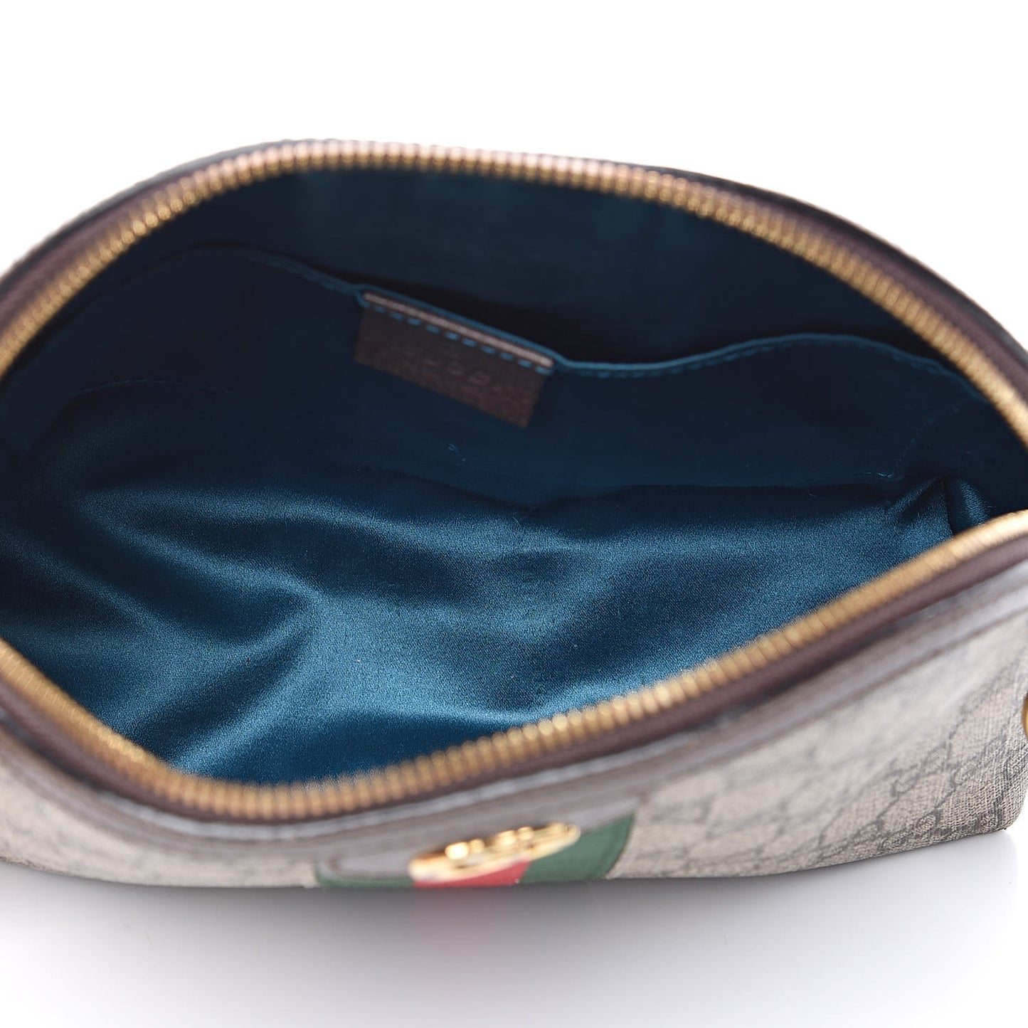 GG Supreme Monogram Textured Dollar Calfskin Web Small Ophidia Dome Shoulder Bag Beige Ebony New Acero