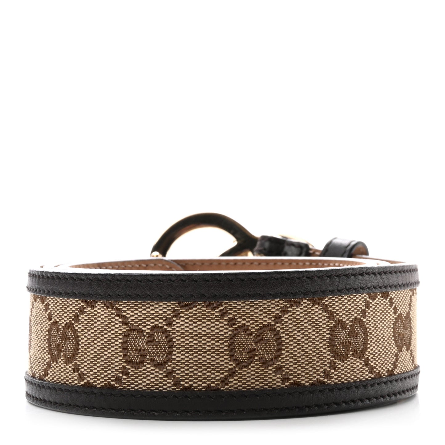 Monogram Calfskin Lovely Heart GG Belt 90 36 Beige Ebony Testa di Moro