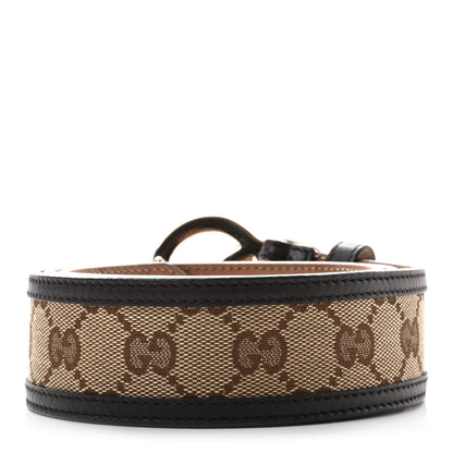 Gucci Monogram Calfskin Lovely Heart GG Belt 90 36 Beige Ebony Testa di Moro 2 of 5