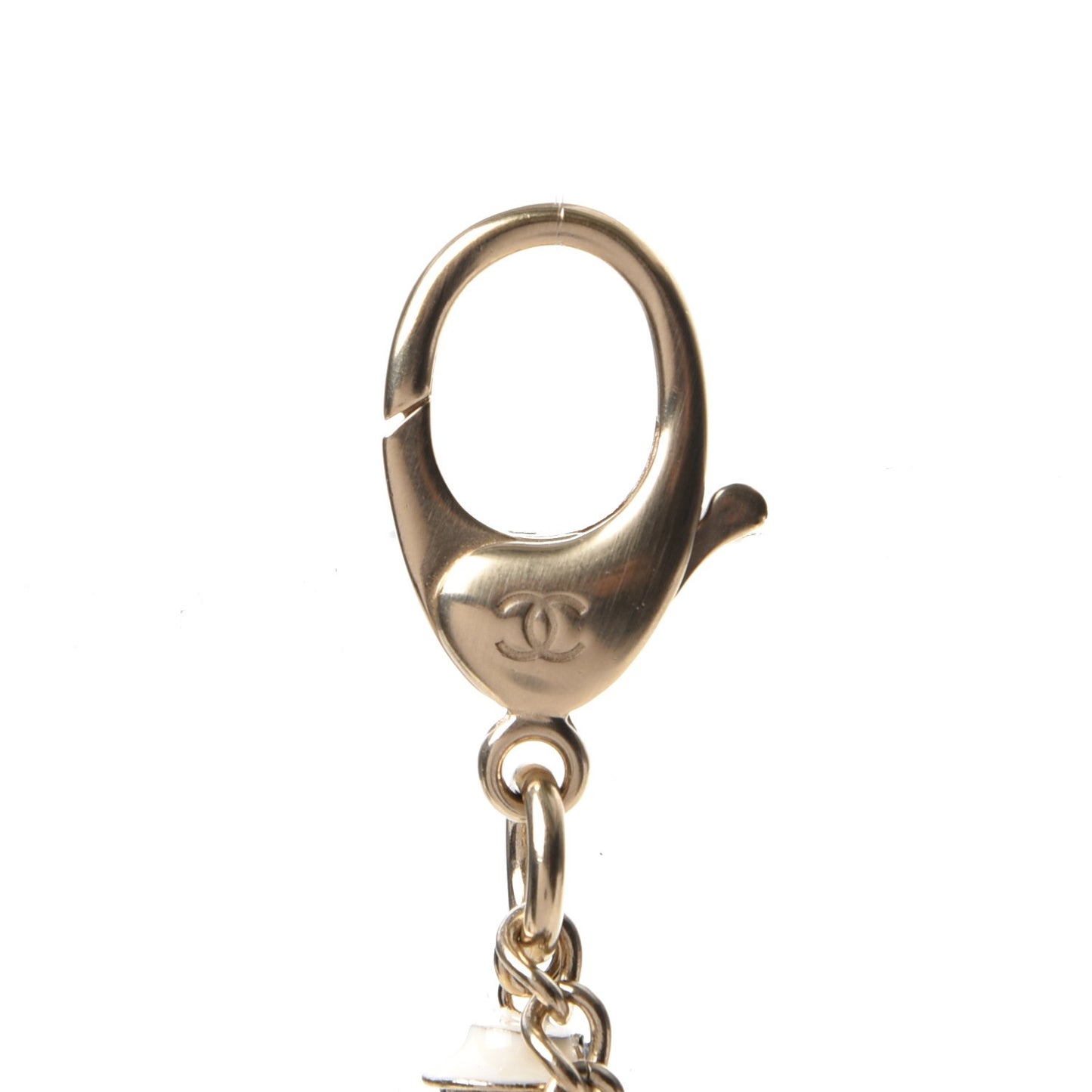 Enamel Pearl Coco Bag Charm Gold