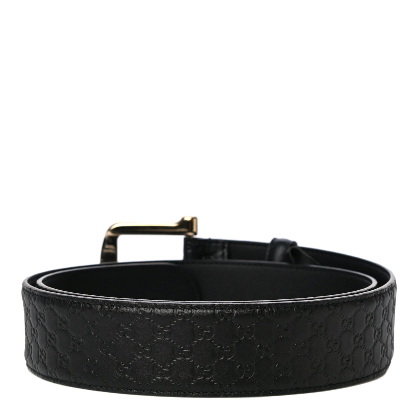 Soft Microguccissima Margaux Calfskin Belt 90 36 Black