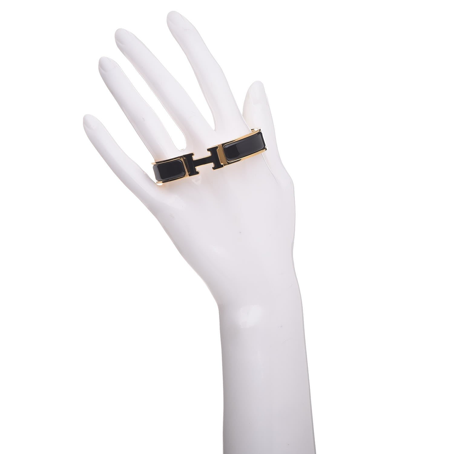 Hermes Enamel Narrow Clic Clac H Bracelet PM Black 2 of 6