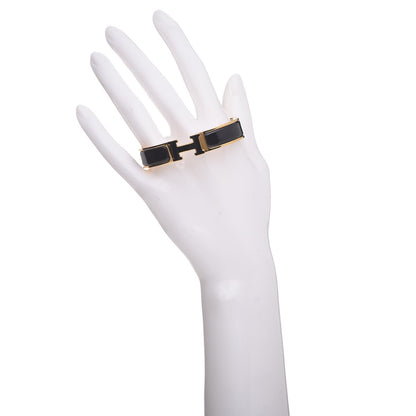 Hermes Enamel Narrow Clic Clac H Bracelet PM Black 2 of 6