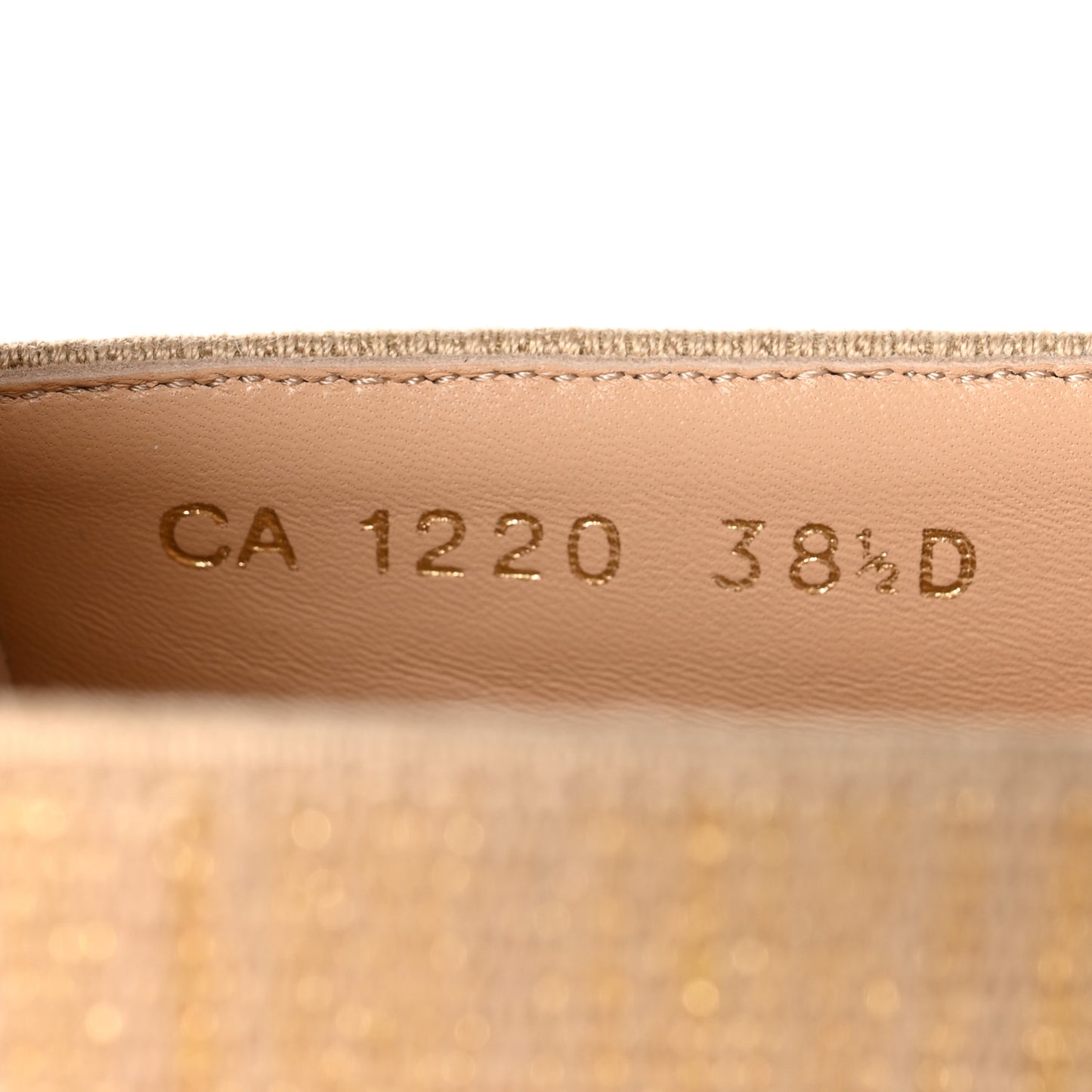 Cotton Embroidered Print Granville Espadrille 38.5 Gold