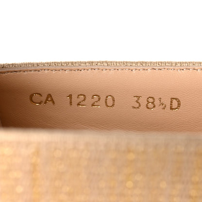 Christian Dior Cotton Embroidered Print Granville Espadrille 38.5 Gold 6 of 8