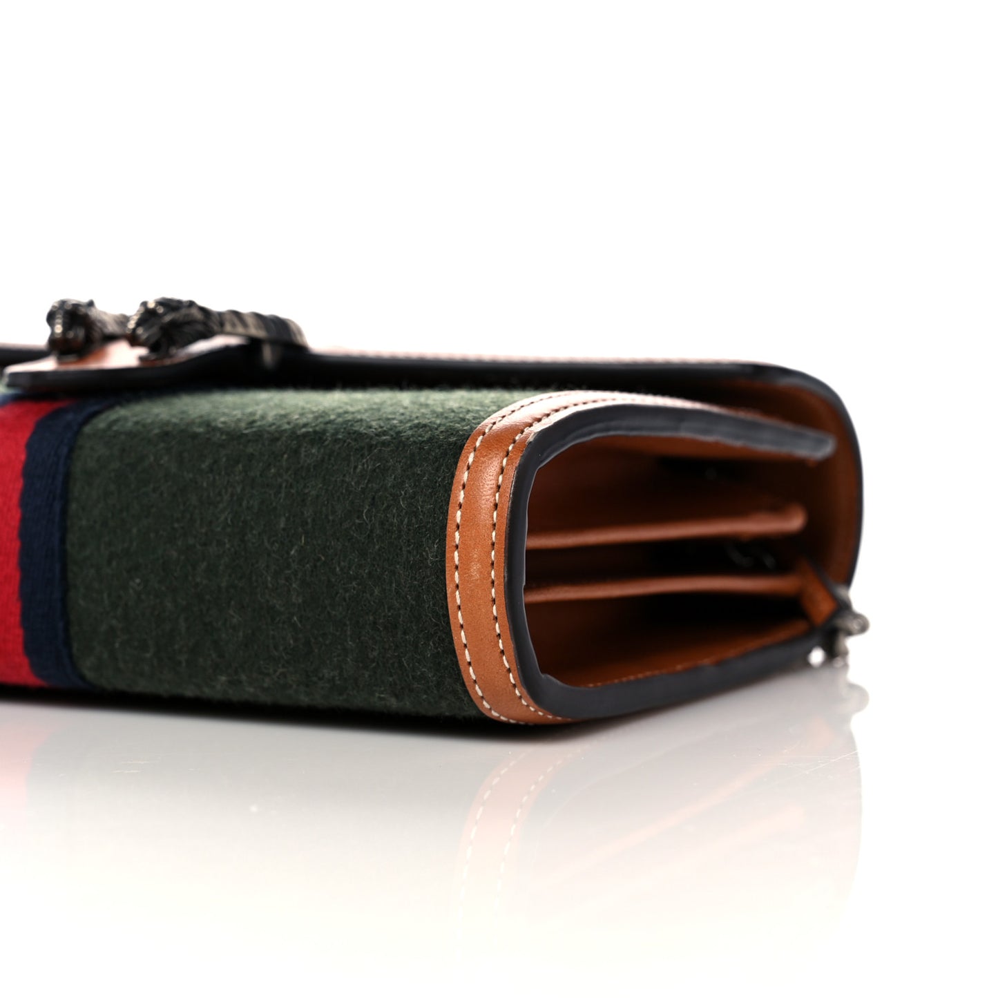 Loden Fabric Cuoio Harness Web Mini Dionysus Chain Wallet Underwood Harness Brown