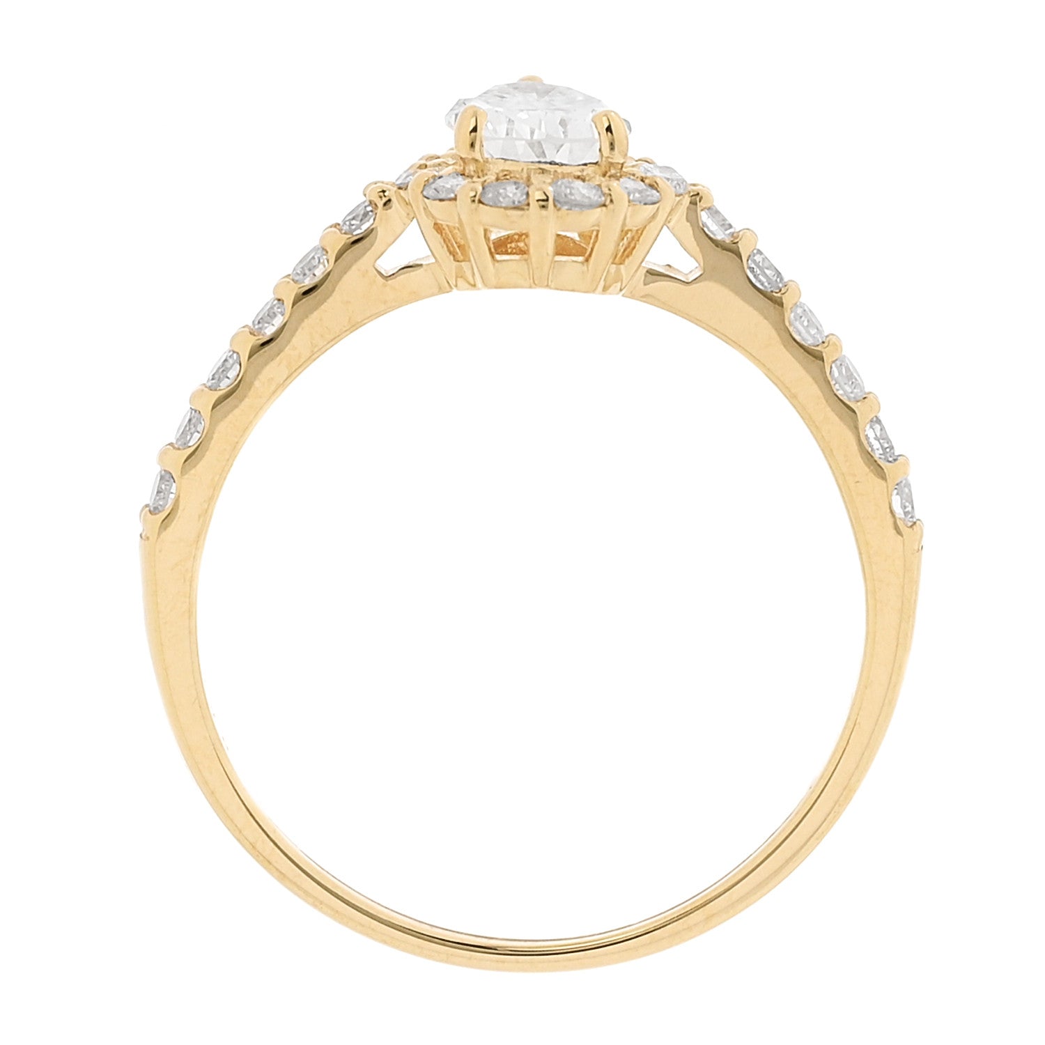 Parker & West by FASHIONPHILE 18K Yellow Gold Diamond .53ctw Pear Cut Engagement Ring  53 6.25 5 of 9