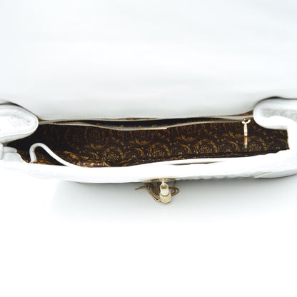 Versace Nappa Barocco Quilted Altea Vanitas Satchel White 6 of 17
