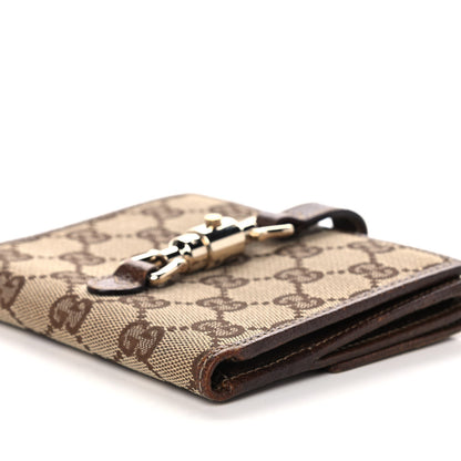 Gucci Monogram Piston Lock Compact Wallet Beige 11 of 14