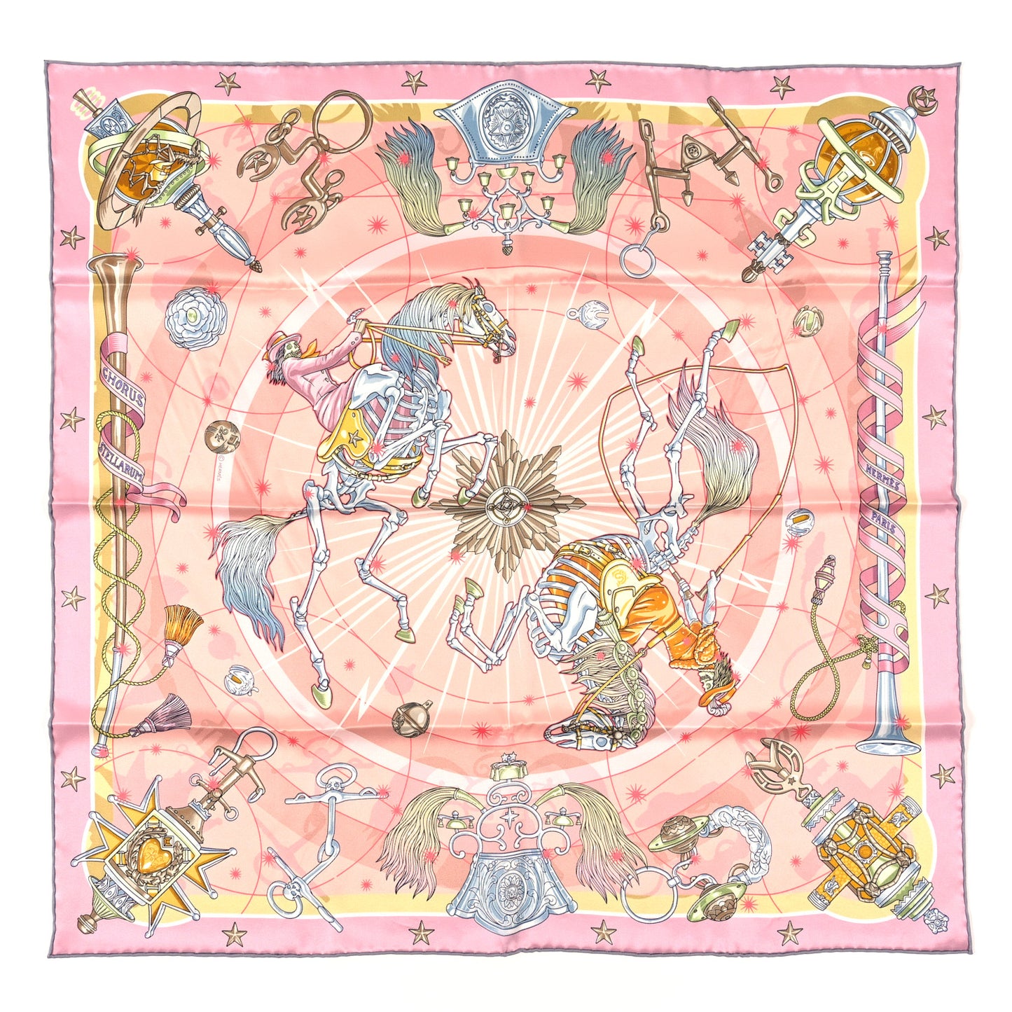 Silk Chorus Stellarum Scarf 70 Rose Poudre Gris