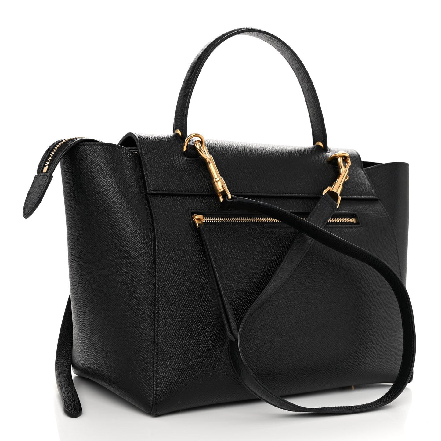 Grained Calfskin Mini Belt Bag Black