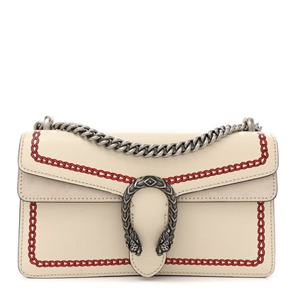 Gucci Textured Calfskin Lunar New Year Small Dionysus Shoulder Bag Mystic White Red 1 of 12