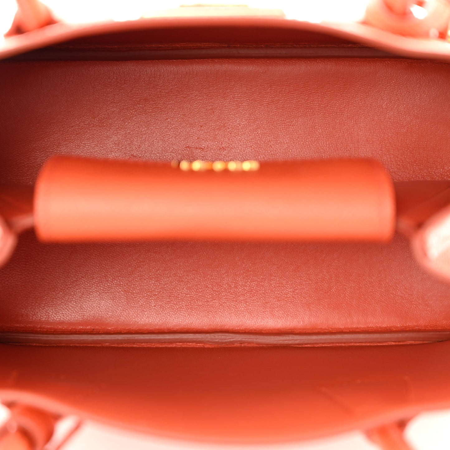 Saffiano Cuir Mini Double Bag Papaya