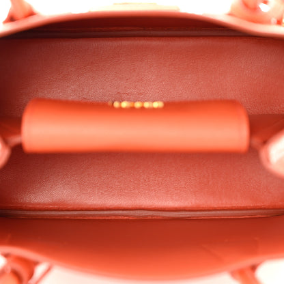 Prada Saffiano Cuir Mini Double Bag Papaya 5 of 11