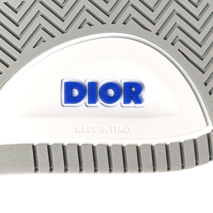 Christian Dior Smooth Calfskin Oblique Galaxy Perforated Mens B27 Low Top Sneakers 40 White Blue 7 of 9