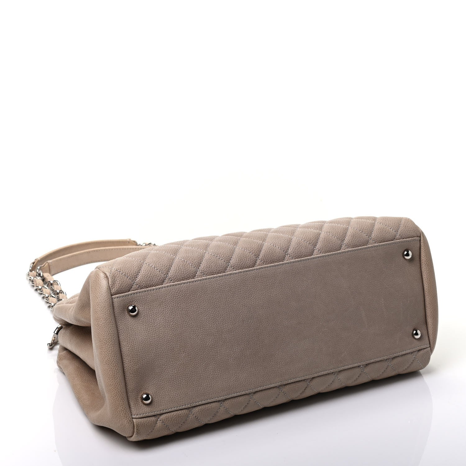 Chanel Caviar Quilted Large Just Mademoiselle Bowling Bag Grey 3 of 8