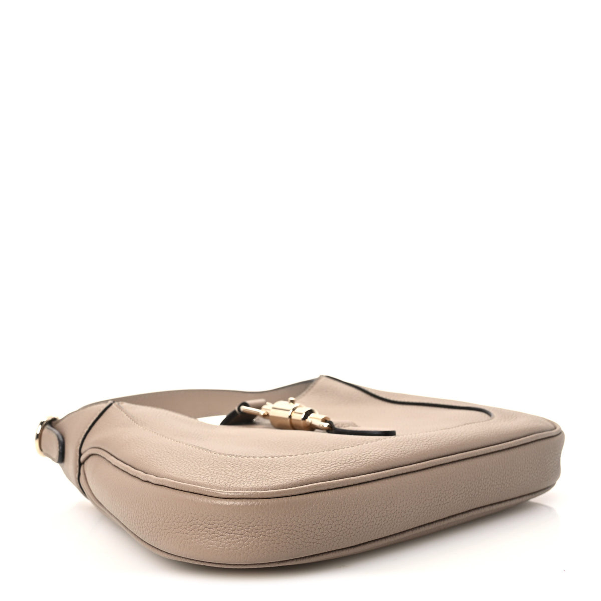 Gucci Grained Calfskin Web Medium Jackie 1961 Hobo Taupe 4 of 10
