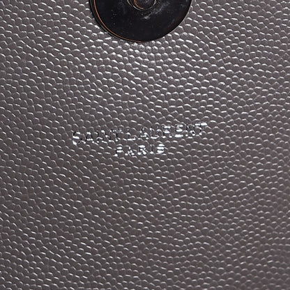 Saint Laurent Grain De Poudre Textured Mixed Matelasse Medium Triquilt Monogram Satchel Earth 7 of 7
