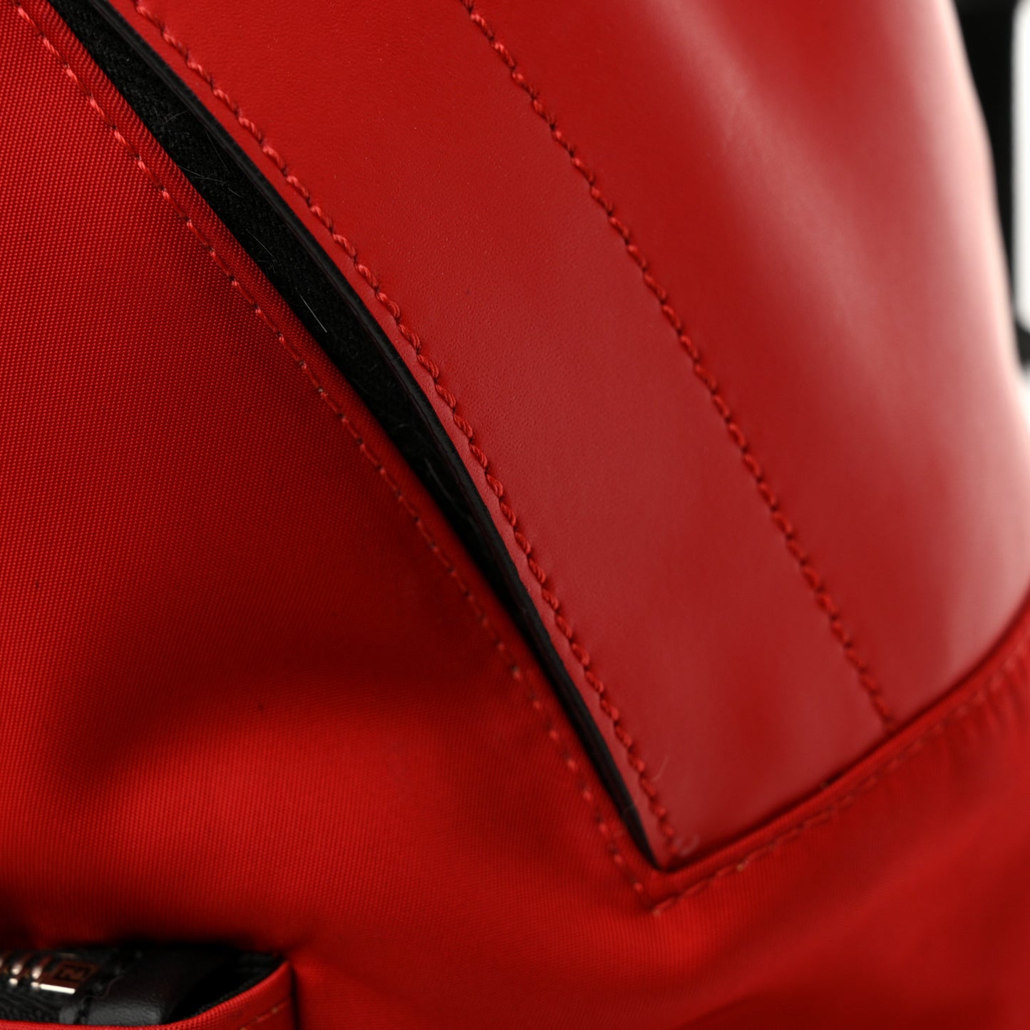 Nylon Vitello Liberty Vitello Dolce Monster Eyes Rounded Backpack Red Black