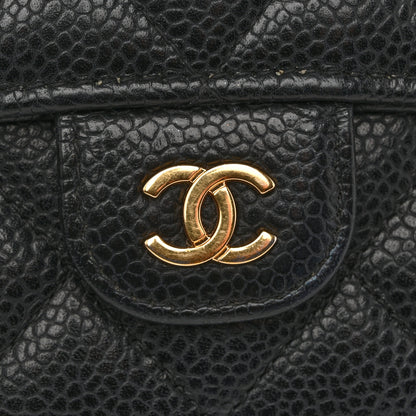 Chanel Caviar Quilted Large Gusset Flap Wallet Black 9 of 13