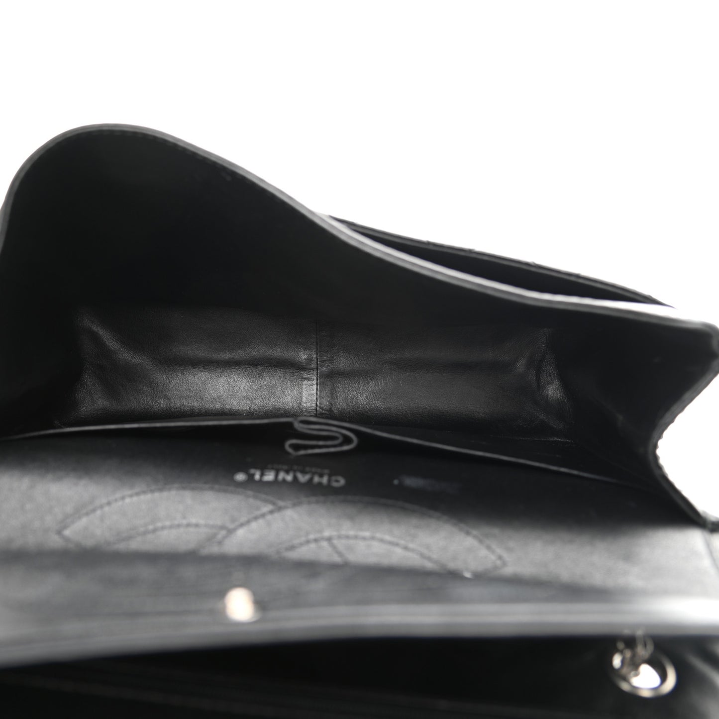 Distressed Patent Quilted 2.55 Reissue 227 Flap Black