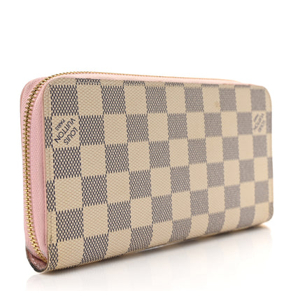 Louis Vuitton Damier Azur Zippy Wallet Rose Ballerine 3 of 8