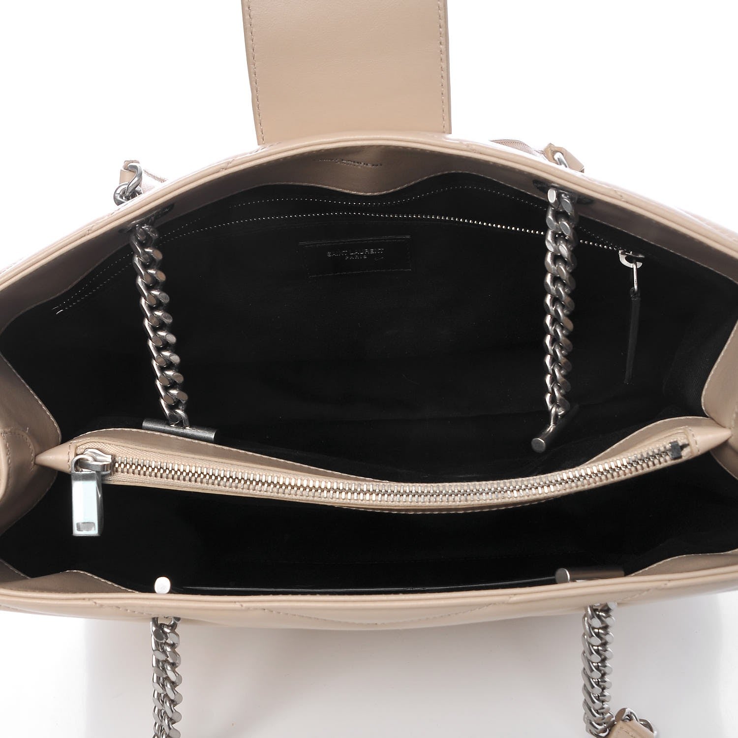 Saint Laurent Calfskin Y Quilted Monogram Large Loulou Shopper Nude Powder 7 of 9