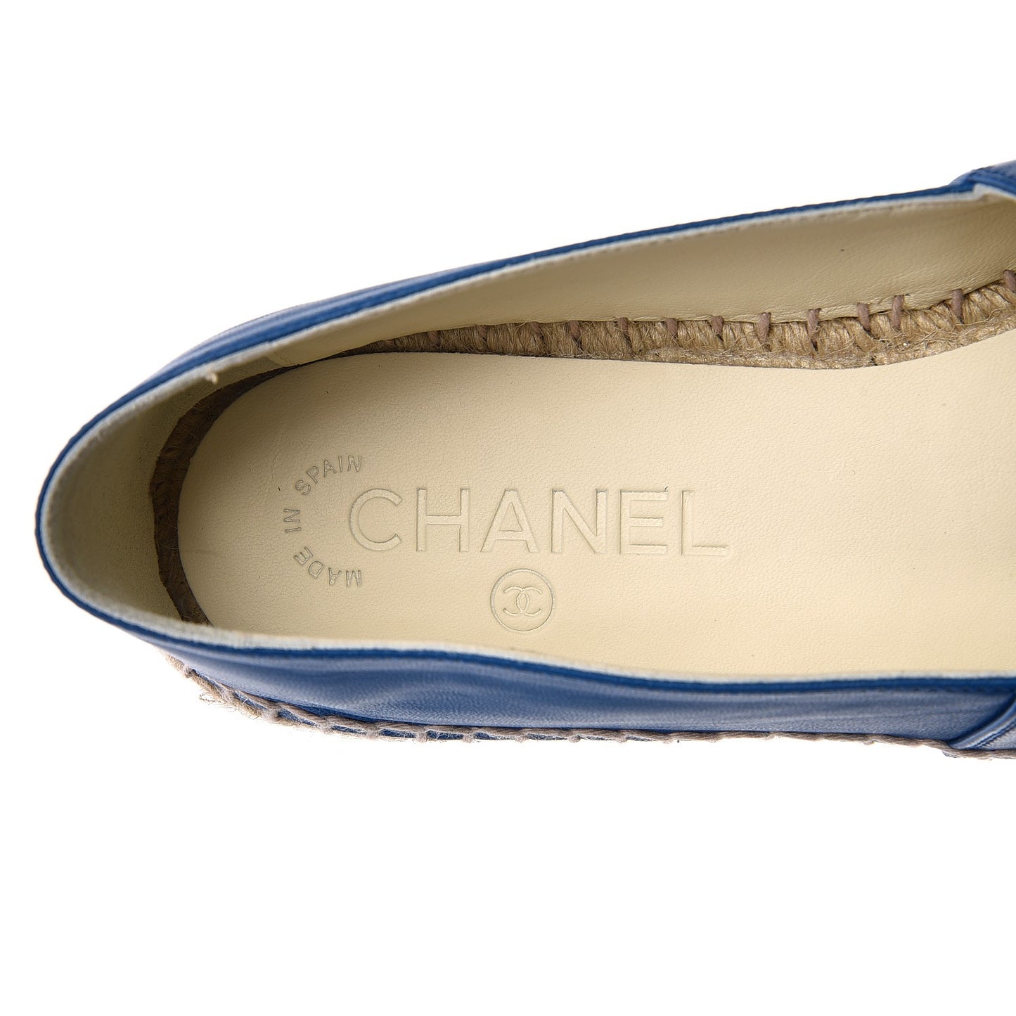 Lambskin CC Espadrilles 40 Blue