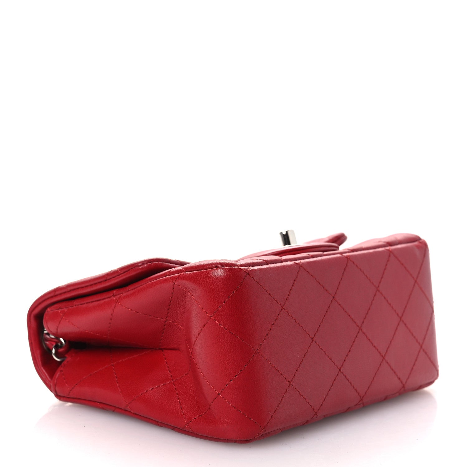Chanel Lambskin Quilted Mini Square Flap Red 4 of 11