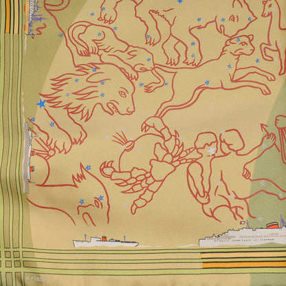 Hermes Silk Constellation Pocket Square Scarf 6 of 7