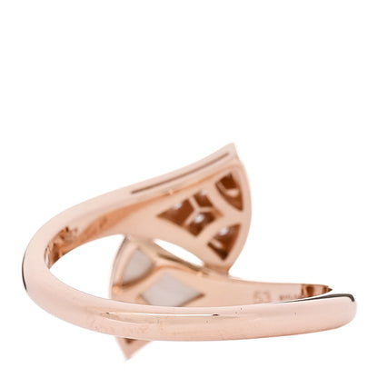 Bulgari 18K Rose Gold Diamond Mother of Pearl Divas' Dream Ring 53 6.5 3 of 6