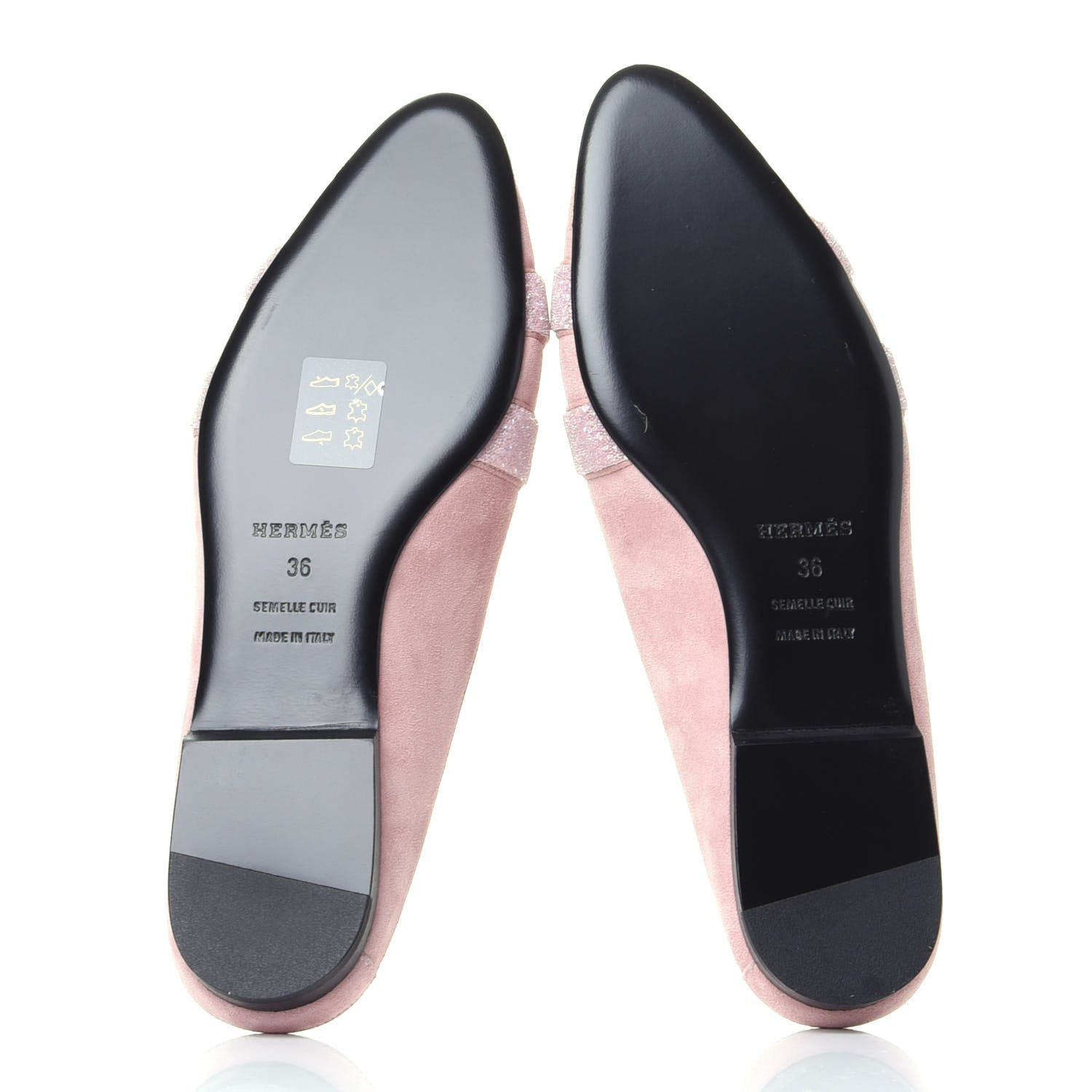 Hermes Suede Goatskin Crystal Roxane Mules 36 Rose 7 of 11