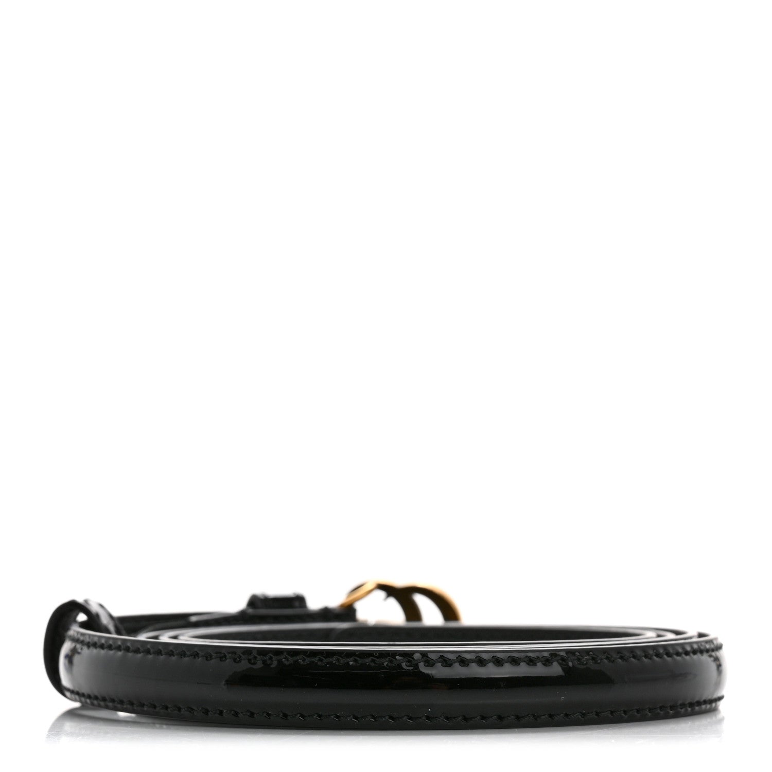 Gucci Patent Double G Thin Belt 105 42 Black 2 of 6